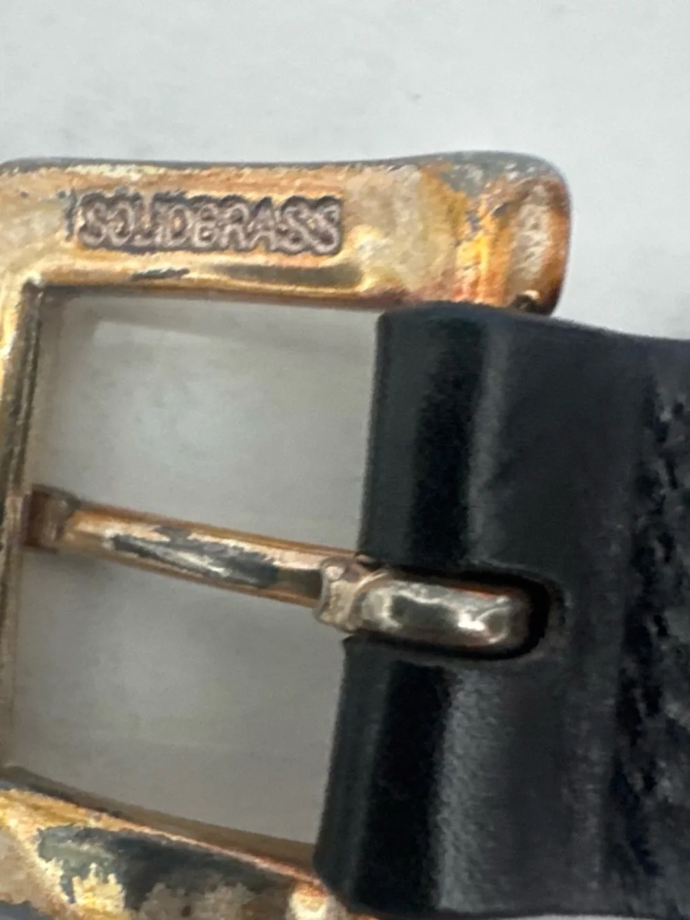 Express Black Belt with Gold Buckle